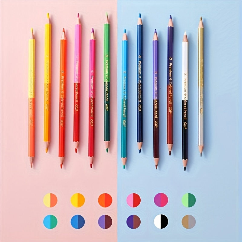 24 Vibrant Metallic Colored Pencils Unleash Your Creativity - Temu