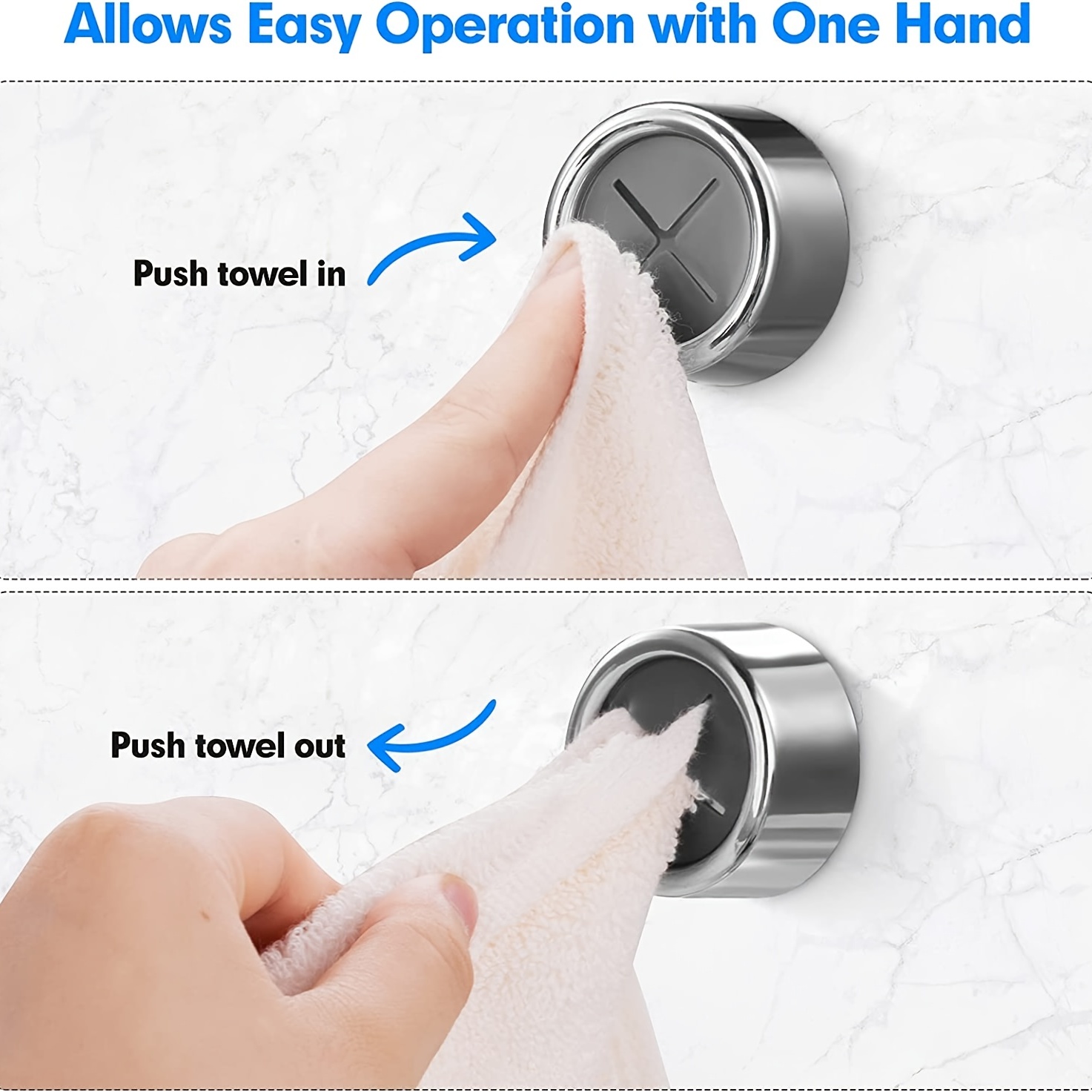 Premium Chrome Finish Kitchen Towel Hook Easy Installation - Temu