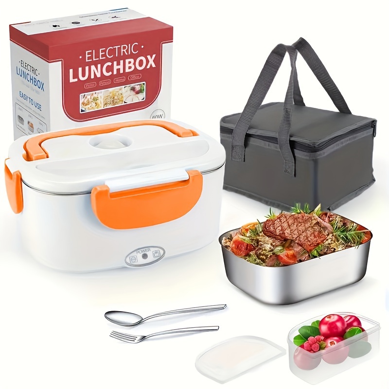 Cordless Powered Portable Food Warmer Electric Self Heating Lunch Box 1.5L