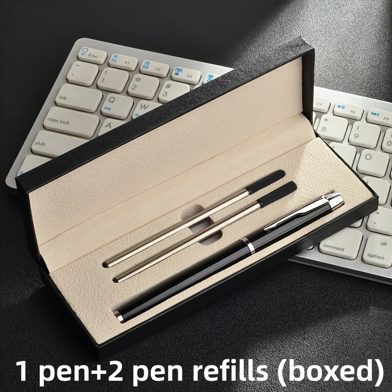 TEMU Business Metal Signature Pen Box Set Office Pen Ball Pen Office Stationery Signature Pen School Student Gift Pen Luxury Hotel Business Supervisor Pen