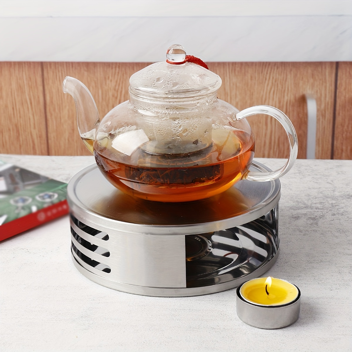 Handmade Ceramic Tea Pot Warmer Tea Warmer Stand With Candle Holder Teapot  Warmer to Keep Tea Always Warm Candle Warmer Tea Light 