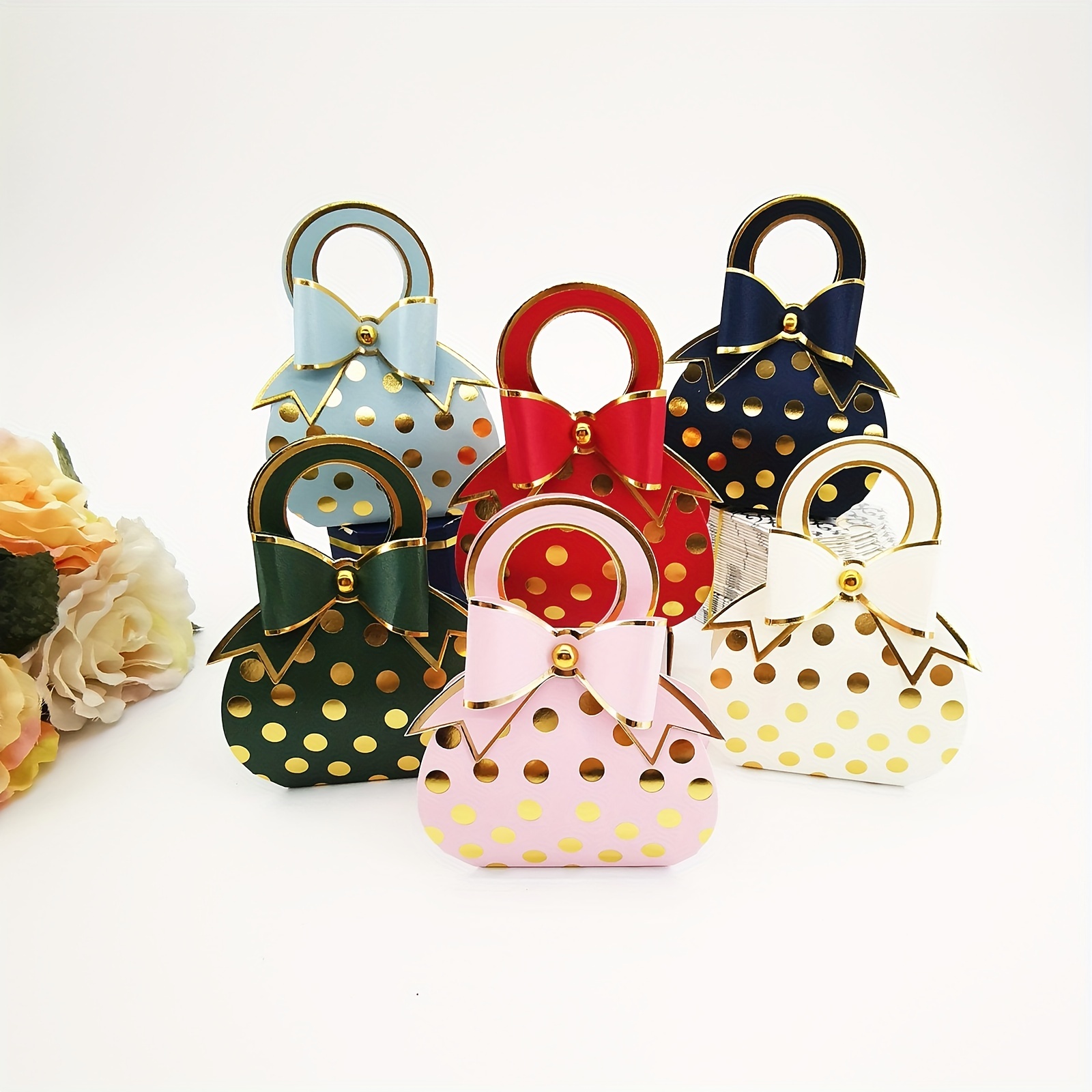 Golden Polka Dot Candy Bags For Treat Party Favor Goodie - Temu