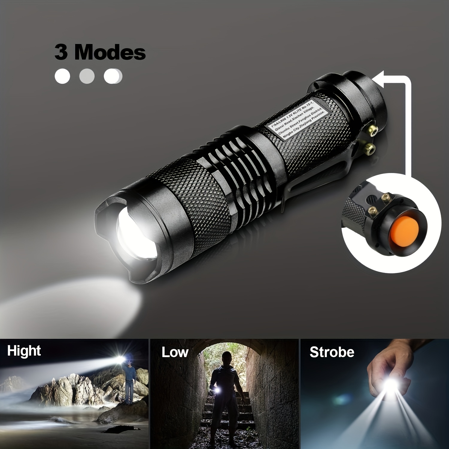 Rechargeable Flashlights, Mini Zoomable Flashlights, Emergency Power Outage  Super Bright Flashlight For Camping, Emergency, Hurricane - Temu