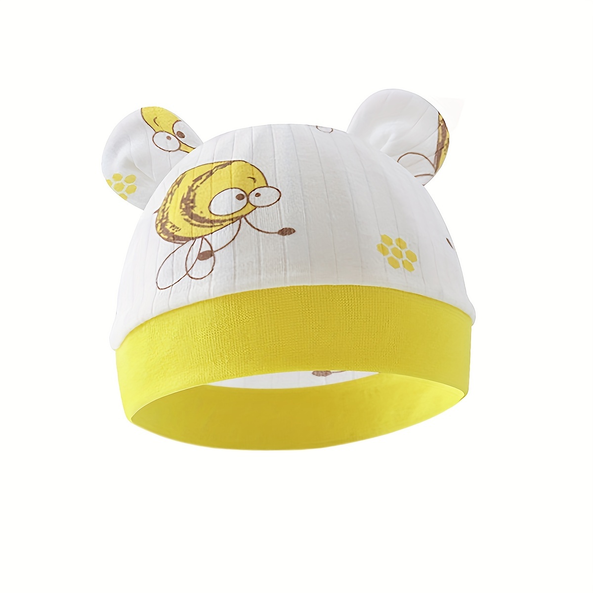 Newborn Swaddle and Hat Set, 100% Cotton Knitted Baby Blankets