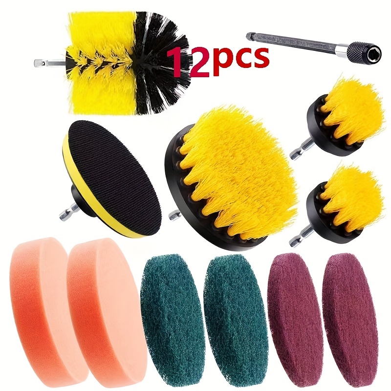 Drill Power Brush Tile Scrubber Scrubbing Pad Disc Pad - Temu