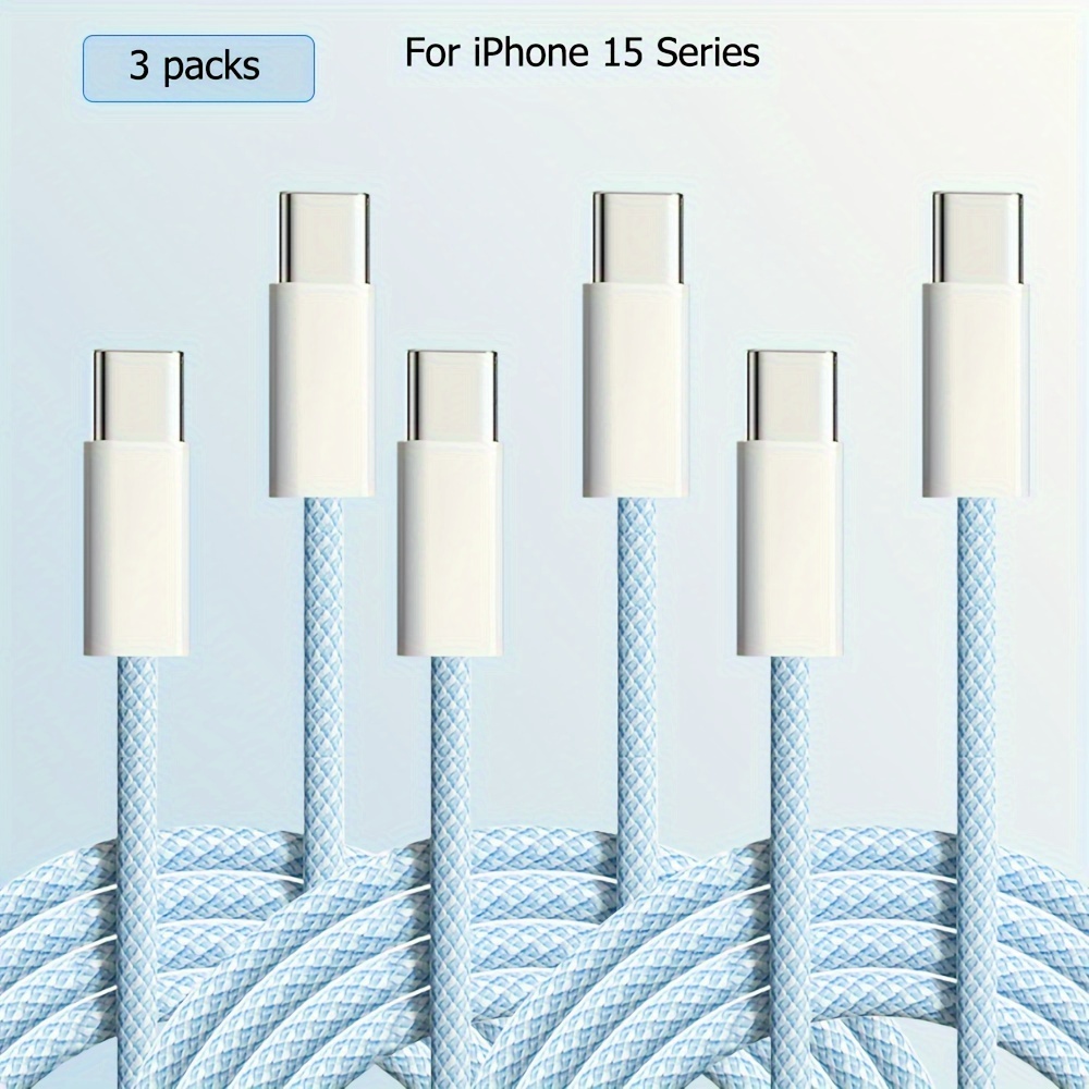 Cargador rápido para iPhone 15, cable de carga rápida de 3 pies, cargador  rápido para iPad, cargador USB C y cable de carga USB C de 3 pies, para