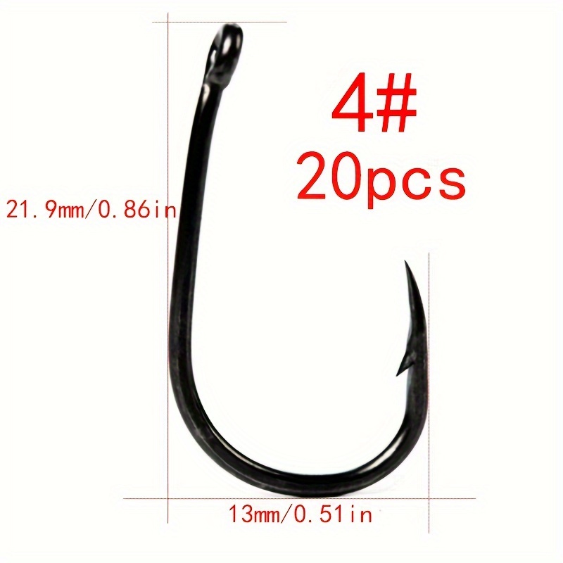 High Carbon Fishing Hooks Carp Catfish Iseama Eye 50358 1/0 - Temu