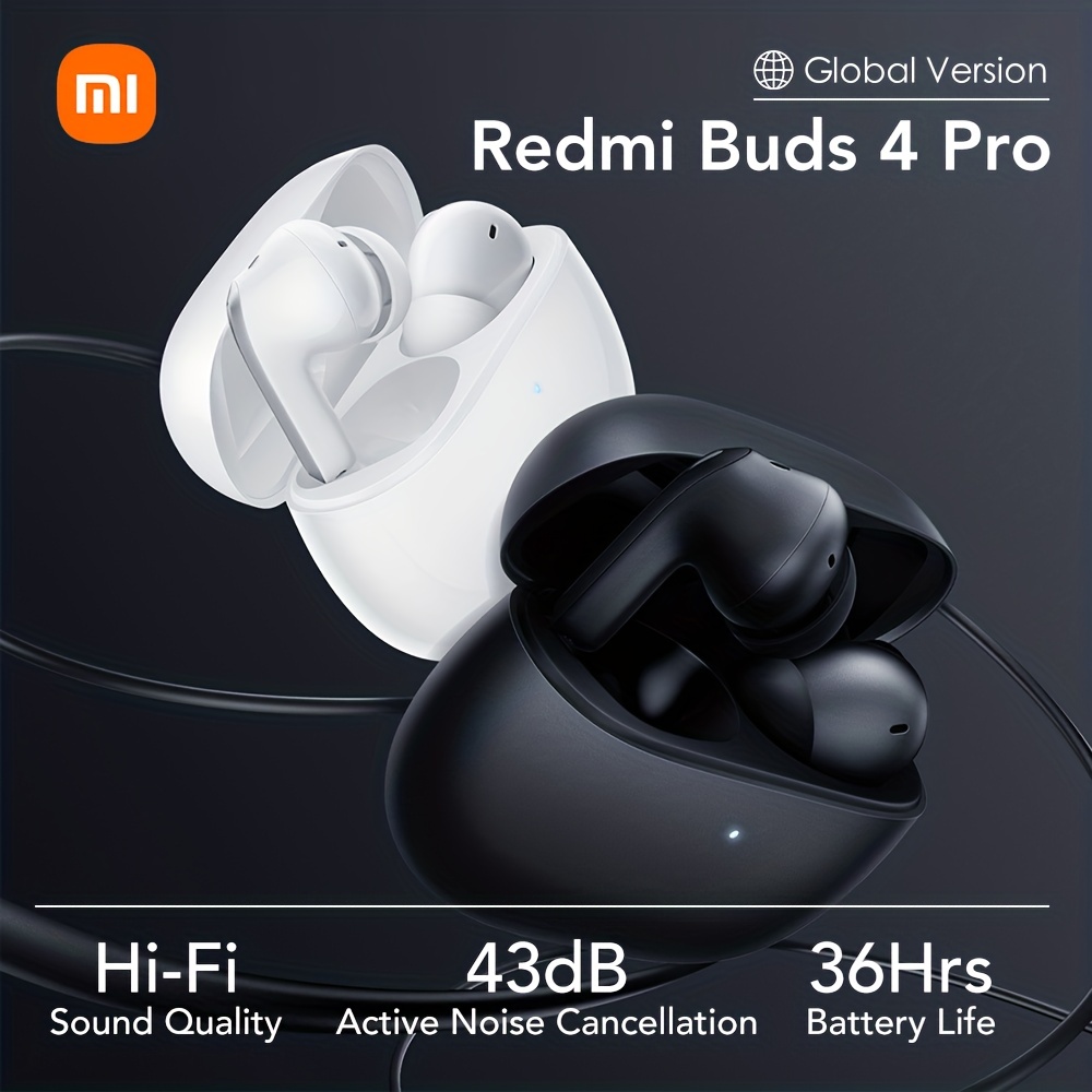 Xiaomi Redmi Buds 4 Pro Bluetooth, cascos inteligentes con cancelación de  ruido y micrófono, IPX4