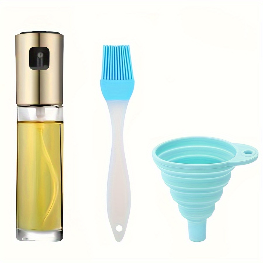 Oil Sprayer With Oil Brush Cleaning Brush And Funnel Olive - Temu