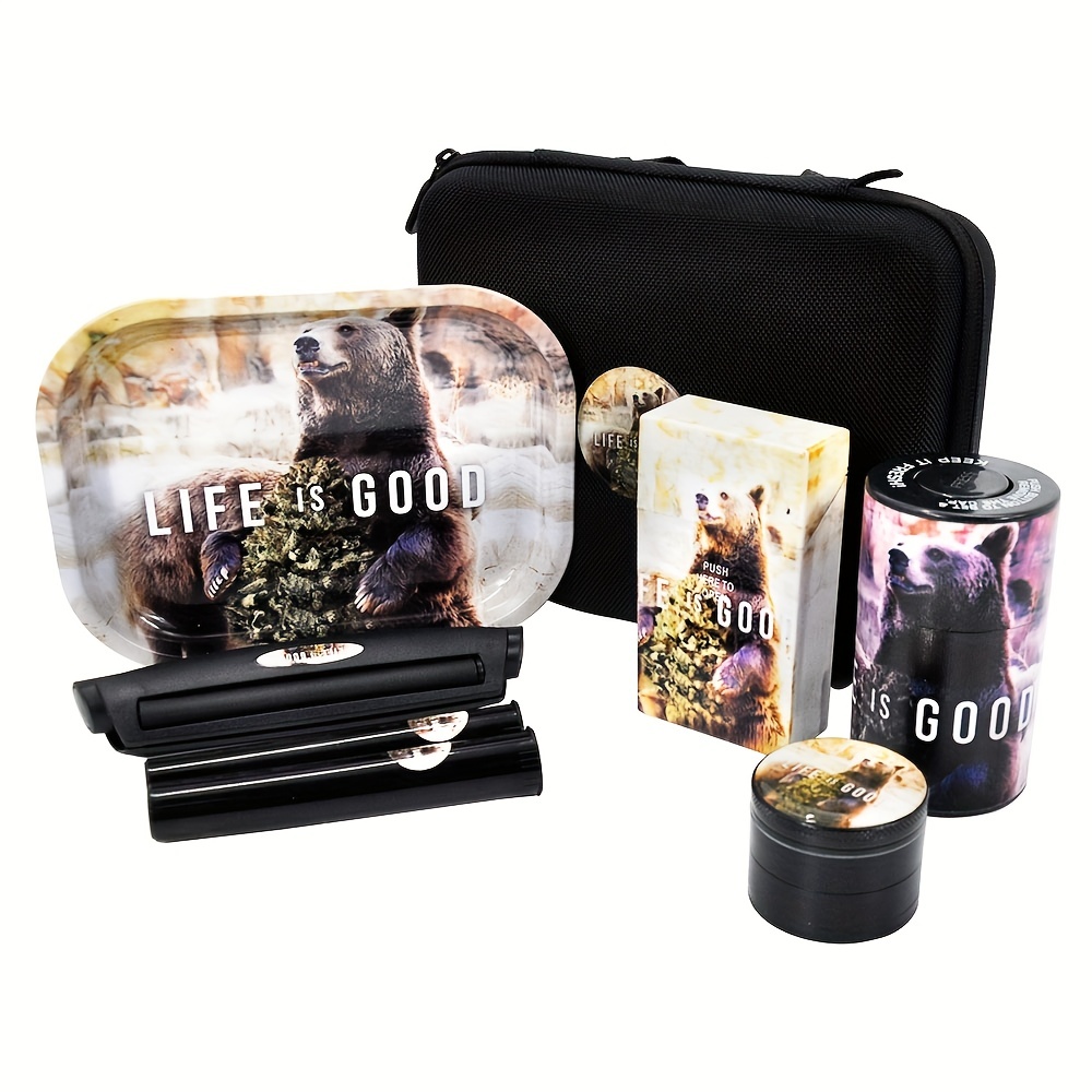Tree of Life Stash Box Combo - Locking Smell Proof Case with Grinder Stash  Jar and Rolling
