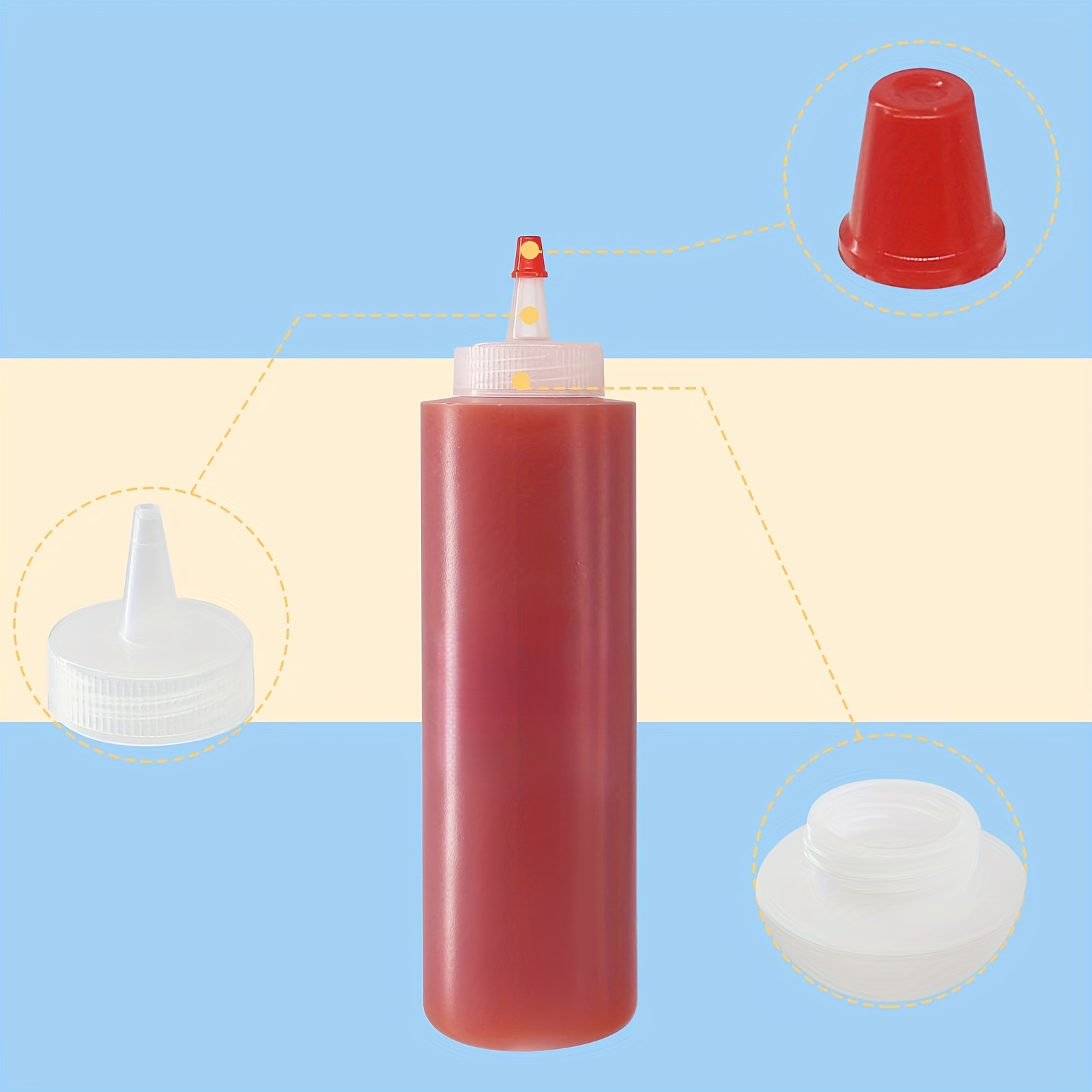 Squeeze Bottle Salad/tomato Sauce/soy Sauce/squeeze Bottle - Temu