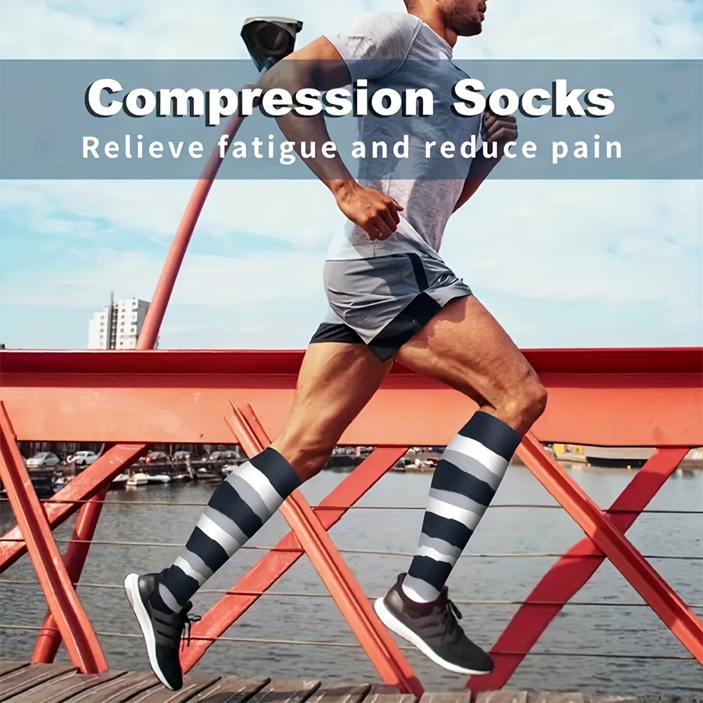 6 Pairs Compression Sock 15-20 mmHg Knee High