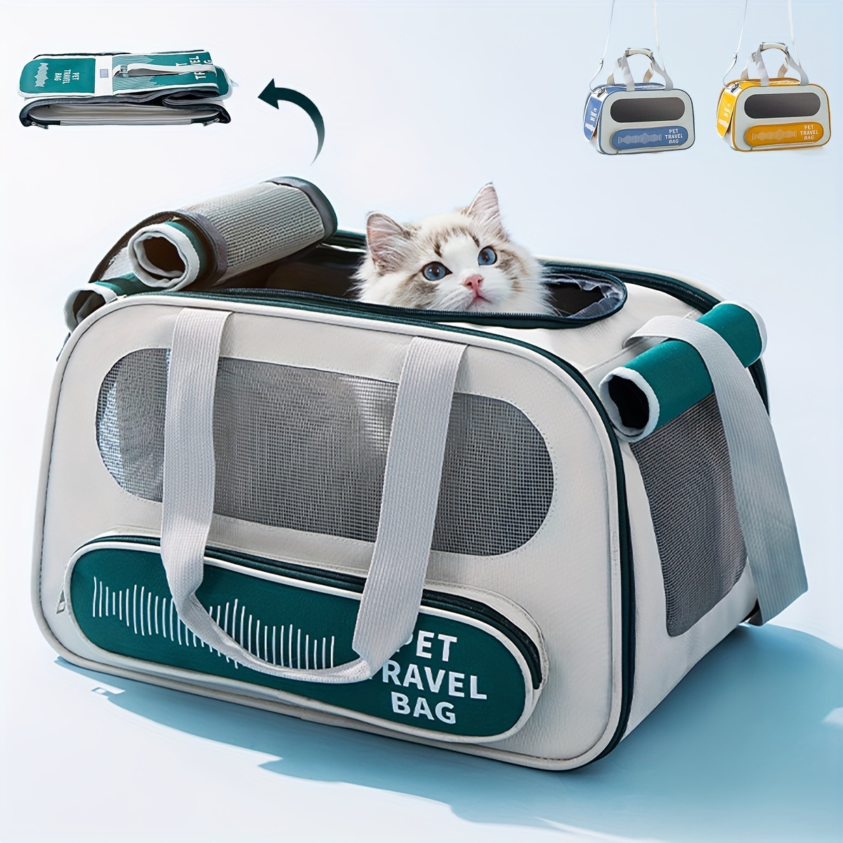 Pet Dog /Small Cat Carrier Soft Sided Comfort Bag Travel Case