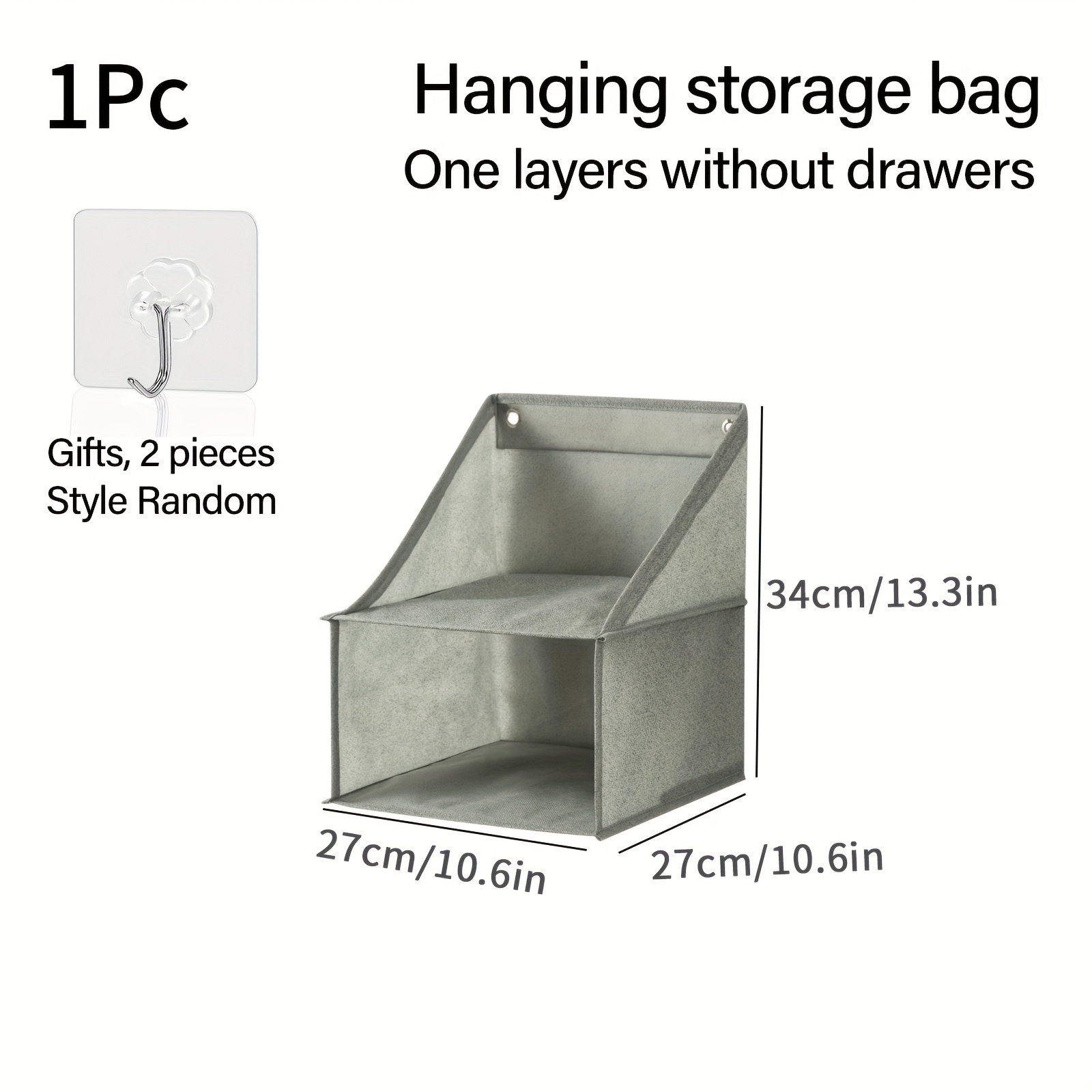 1pc Black Hanging Bag Storage Dust-Proof For Household For