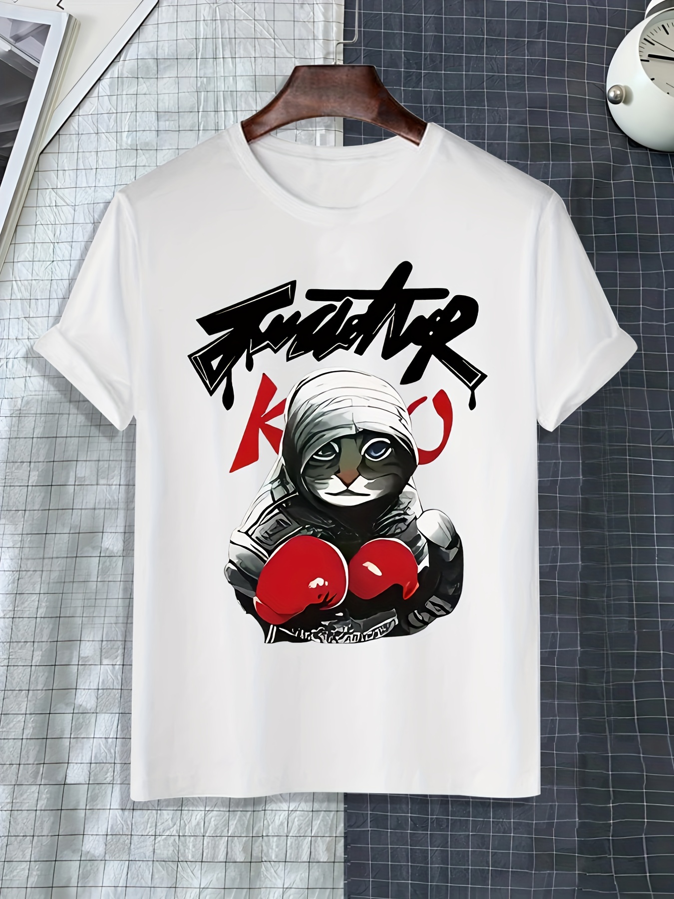 Camisetas Manga Corta Estampado Boxeo Hombre Camisetas - Temu Chile