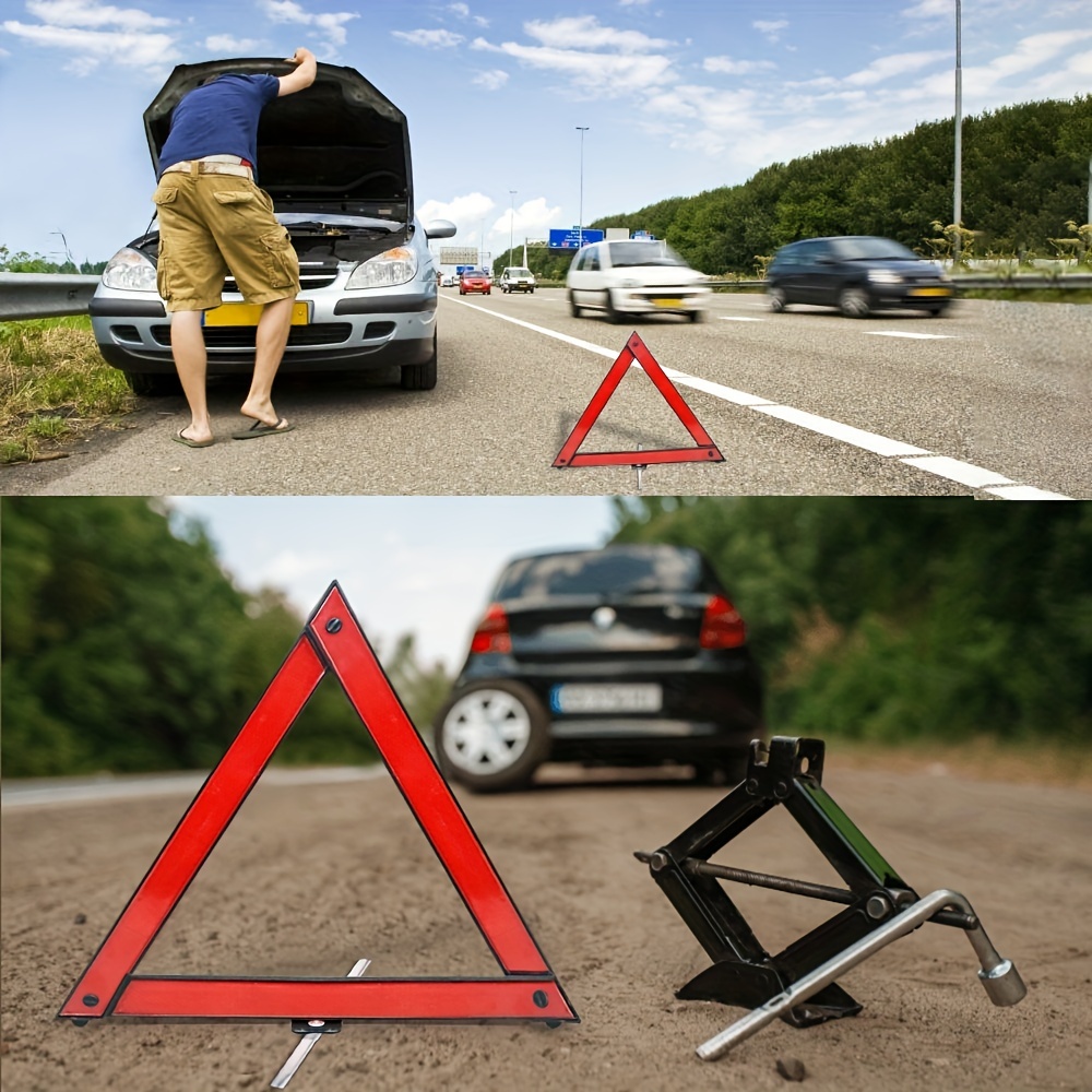 Triangle De Signalisation,Portable Voiture Panne d'urgence Avertissement  réfléchissant la sécurité routière Panneau Stop 25cm——