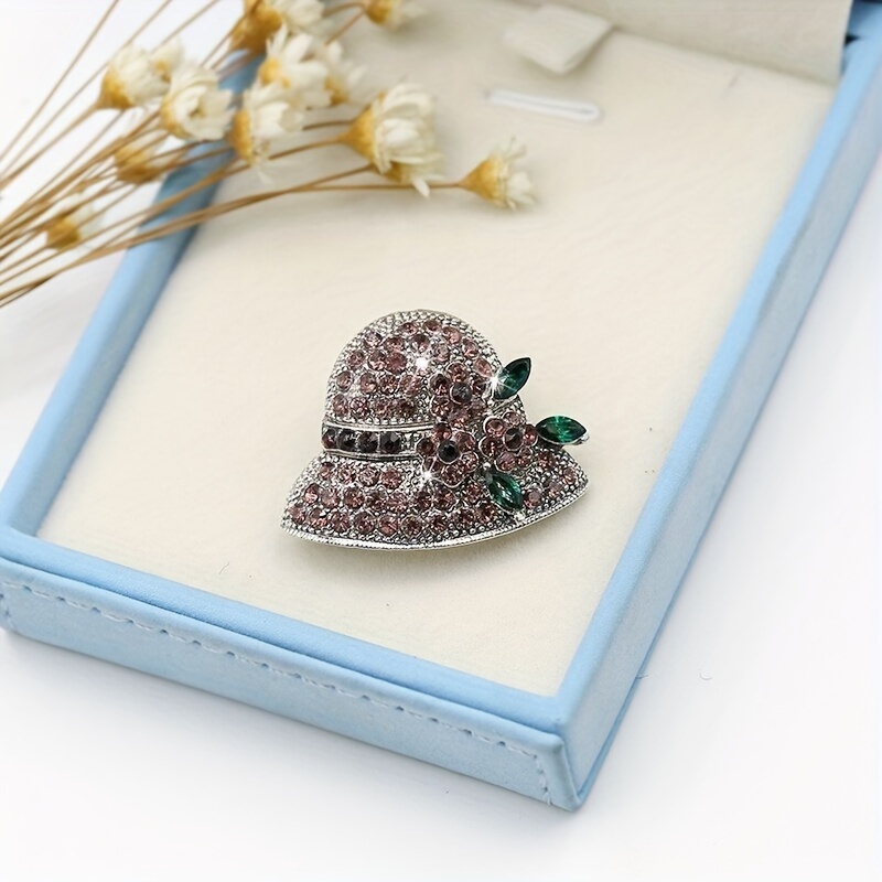 Alloy Corsage Rhinestone Hat Ancient Golden Brooch - Temu Australia