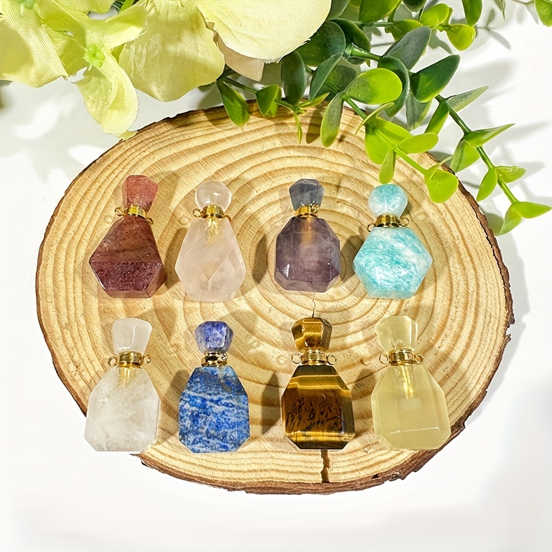 Natural Crystal Small Perfume Essential Oil Bottle Cosmetics Packaging