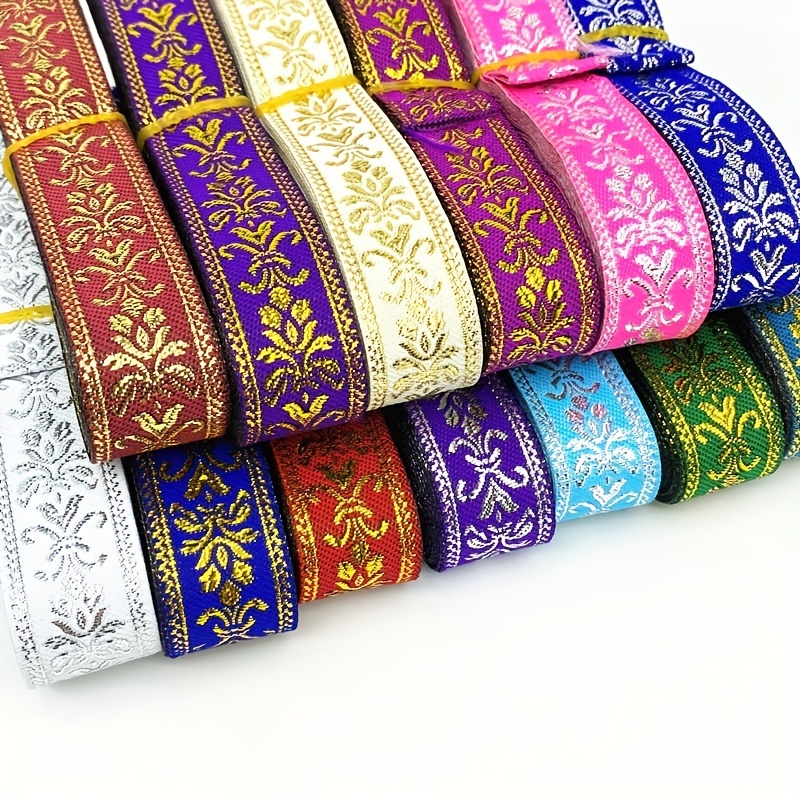 IDONGCAI Vintage Jacquard Ribbon Boho Lace Trim Sewing Embroidered Ribbon  Jacquard Trim 1.95 Wide 5 Yards 3