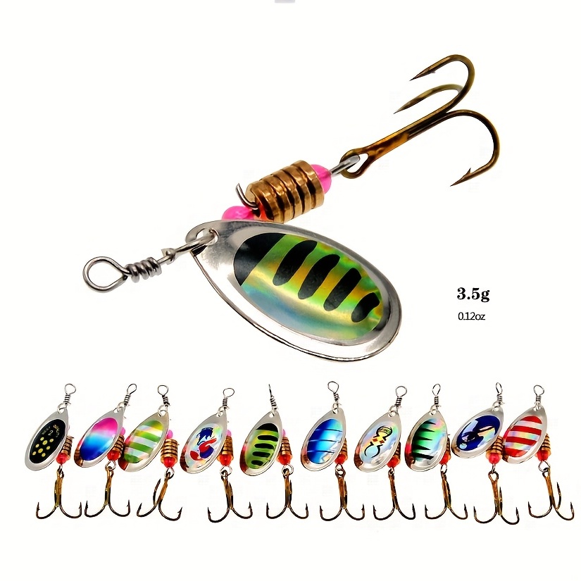 16pcs Spoonbait Crankbaits - Artificial Metal Spinner Fishing Lures for  Pike and Crochet Kit - 1 Box