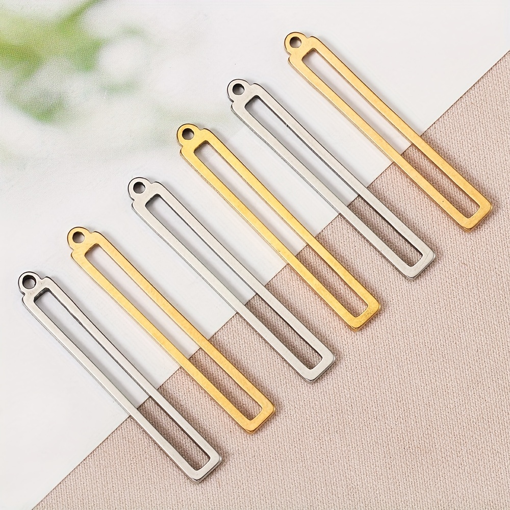 

10pcs Stainless Steel Long Frame Pendant Hot Selling In Trade Hollow Pendant Earrings Necklace