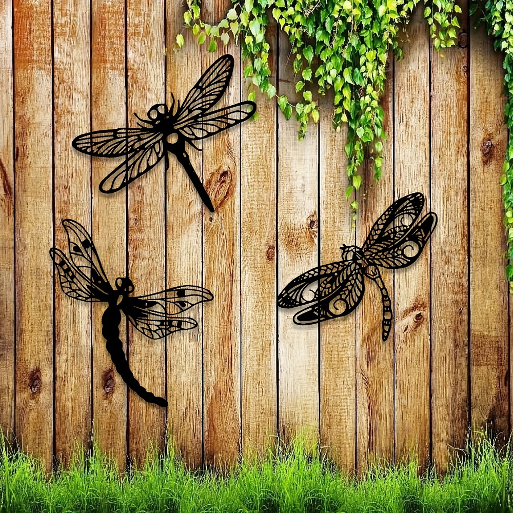 Metal Dragonfly Wall Decor Colorful Metal Dragonfly Ornament - Temu