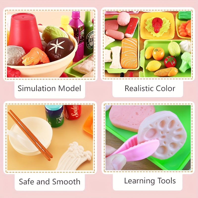 Baby Kitchen Toy Food Cooking Simulation Educational Montessori Toys 