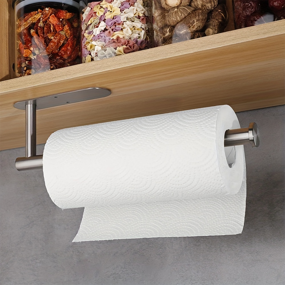 Kitchen Toilet Paper Holder Roll Rack Wall Bathroom Tissue Self