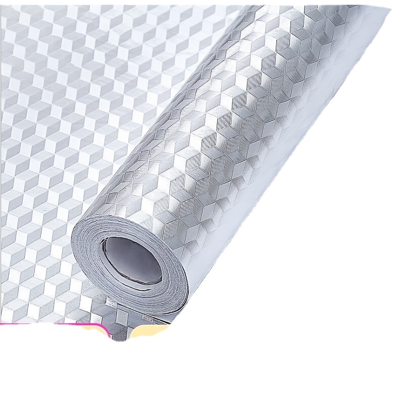 1 pieza de papel tapiz para salpicaduras de cocina, papel de contacto de  papel de aluminio autoadhesivo a prueba de aceite, pegatina de pared  resisten