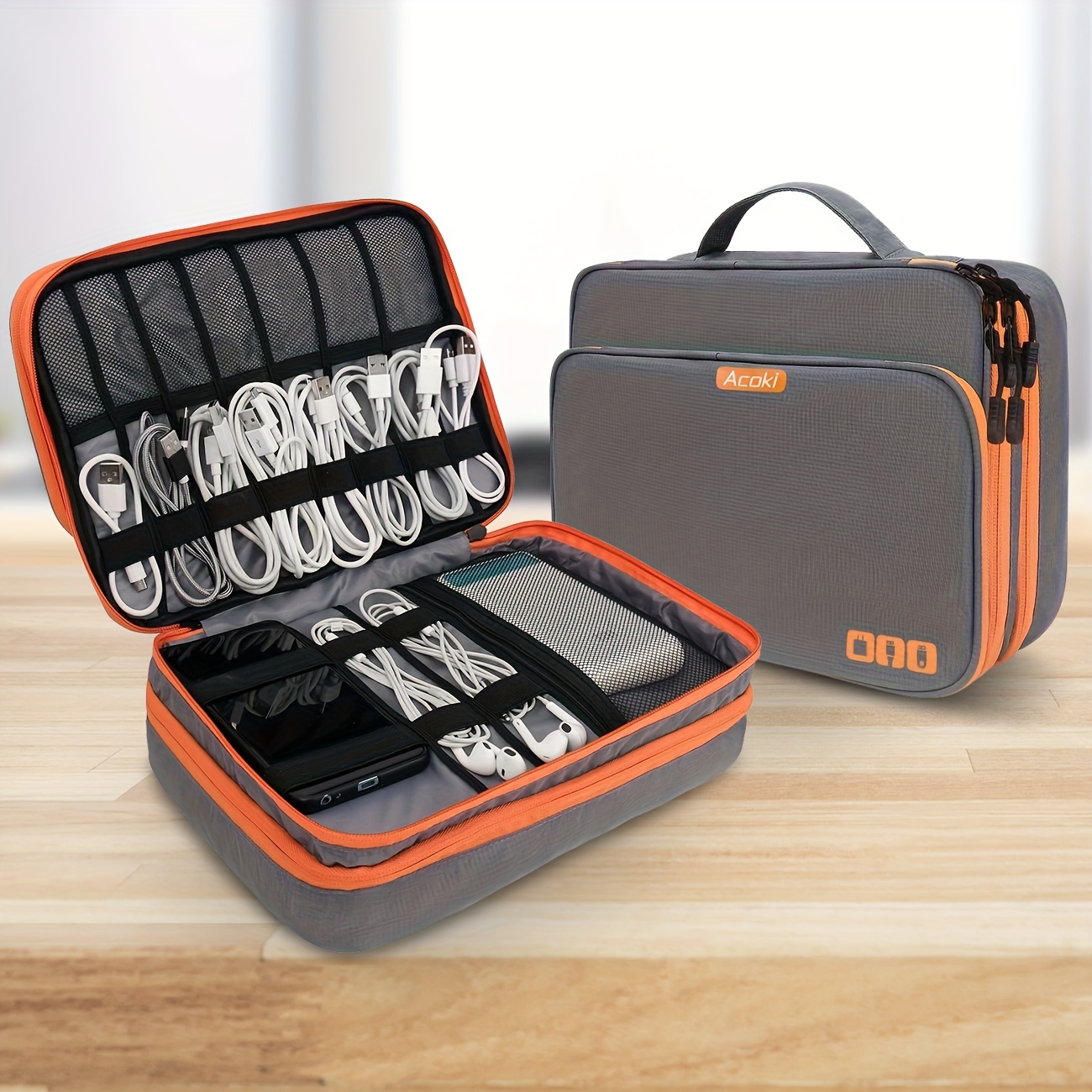 

Multifunctional Electronic Accessory Storage Bag, Tablet Storage Bag, Travel Bag, Makeup Bag