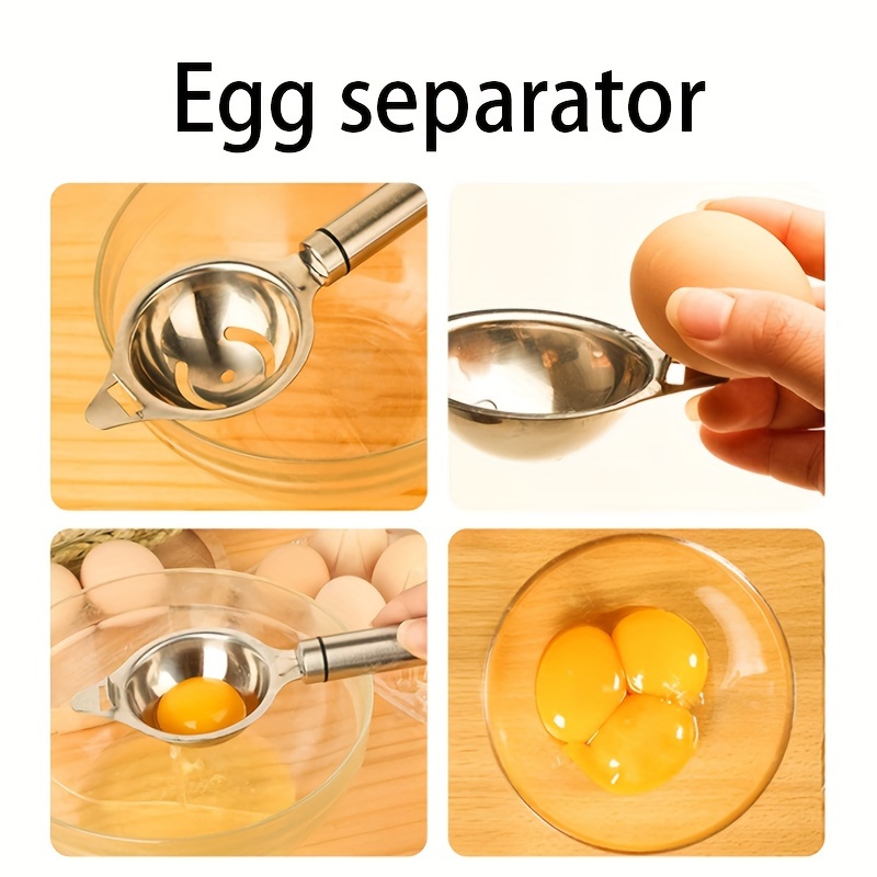  3Pcs Egg Yolk Separator Kitchen Tools - Egg Separator Tool Egg  Yolk Remover Cool Gadget Egg Cutter Egg White Separator - Cute Kitchen  Gadgets Egg Whites Liquid Egg Yoke Separator Egg