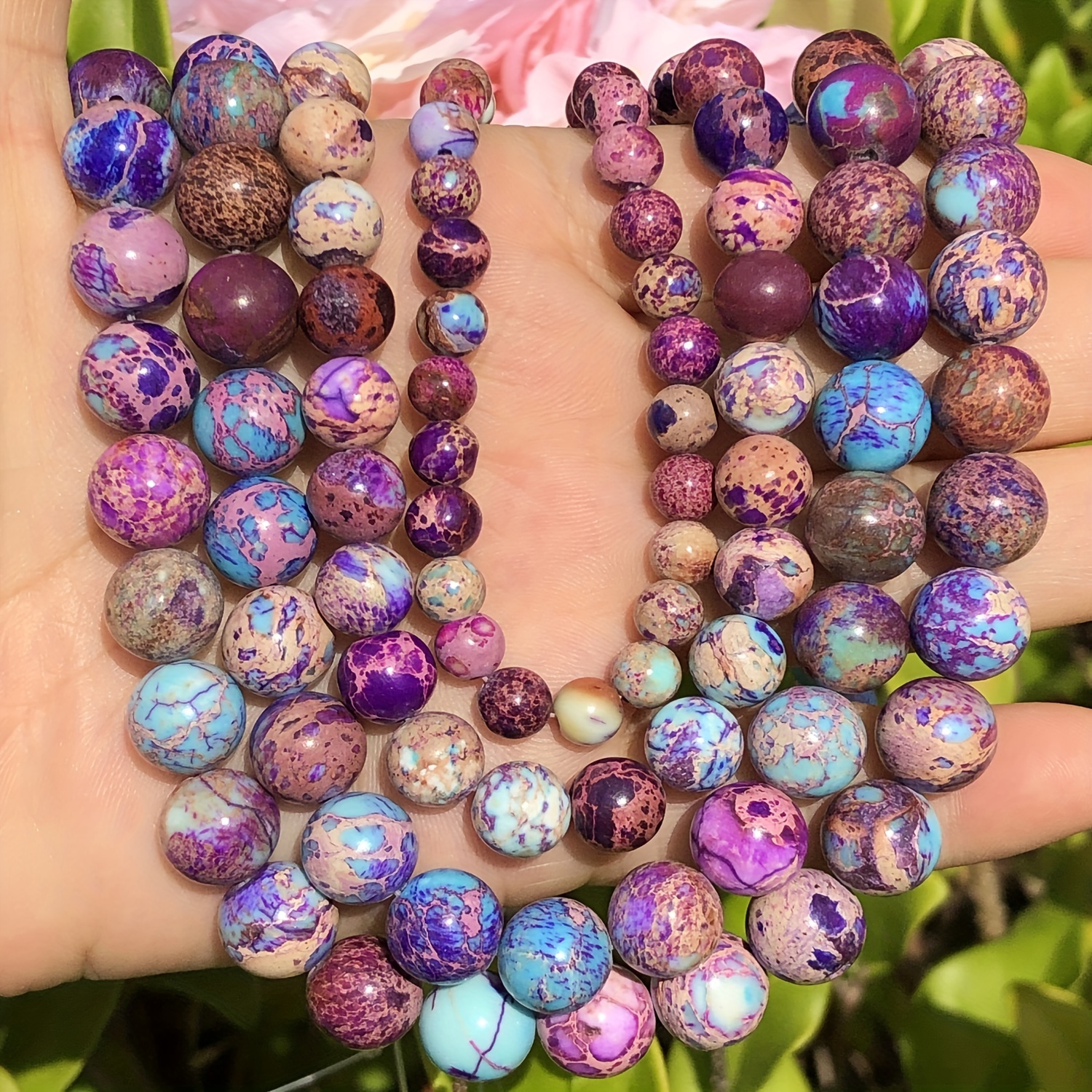 Purple Beads For Bracelets - Temu