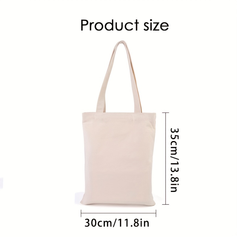 Canvas Tote - White Cotton Handbag