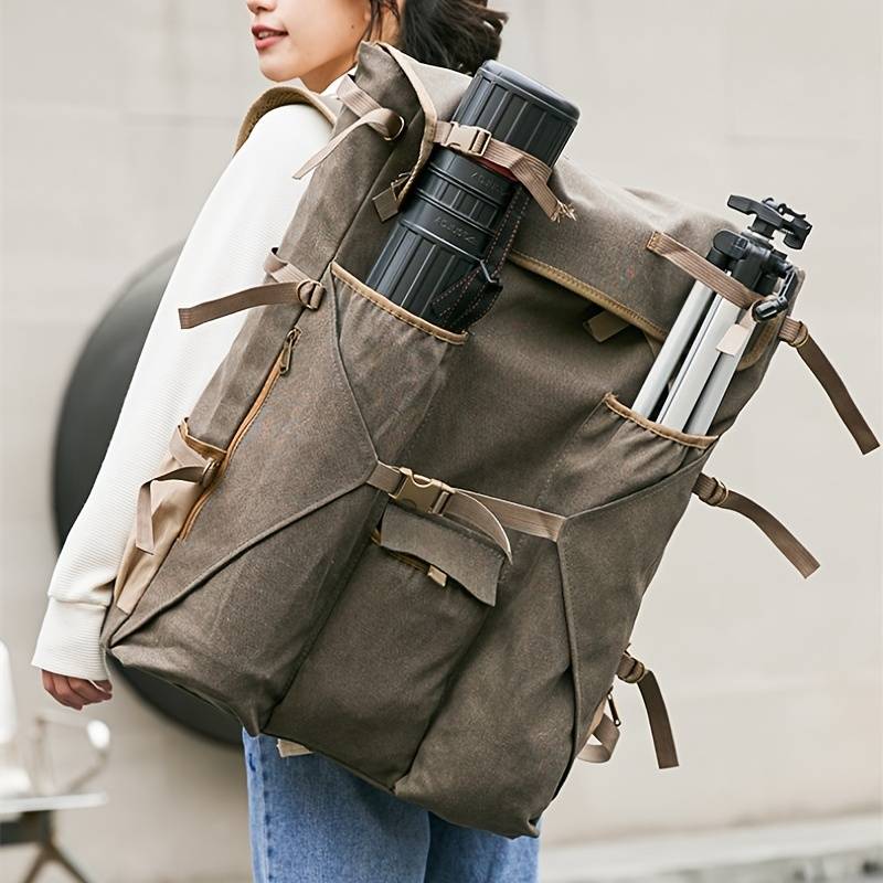 Sac à Dos Artistique En Toile Étanche - Grand Sac De Transport Pour Planche à Dessin, Carnets, Matériel - Gris