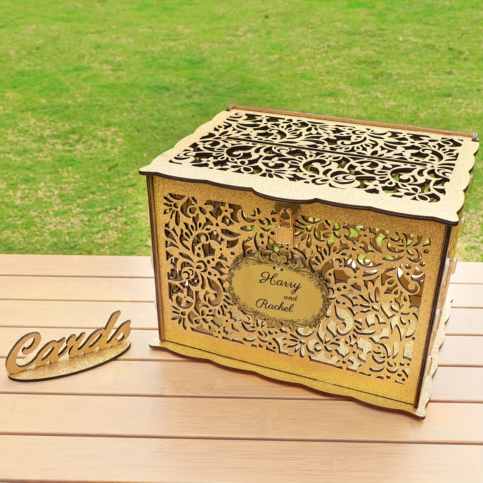 10 Styles Rustic Wooden Wedding Card Box Wedding Money Box DIY