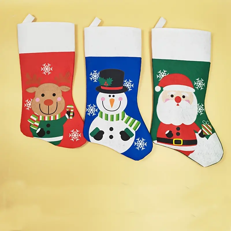 Felt Christmas Stockings Christmas Gift Bag Candy Gift Bag - Temu