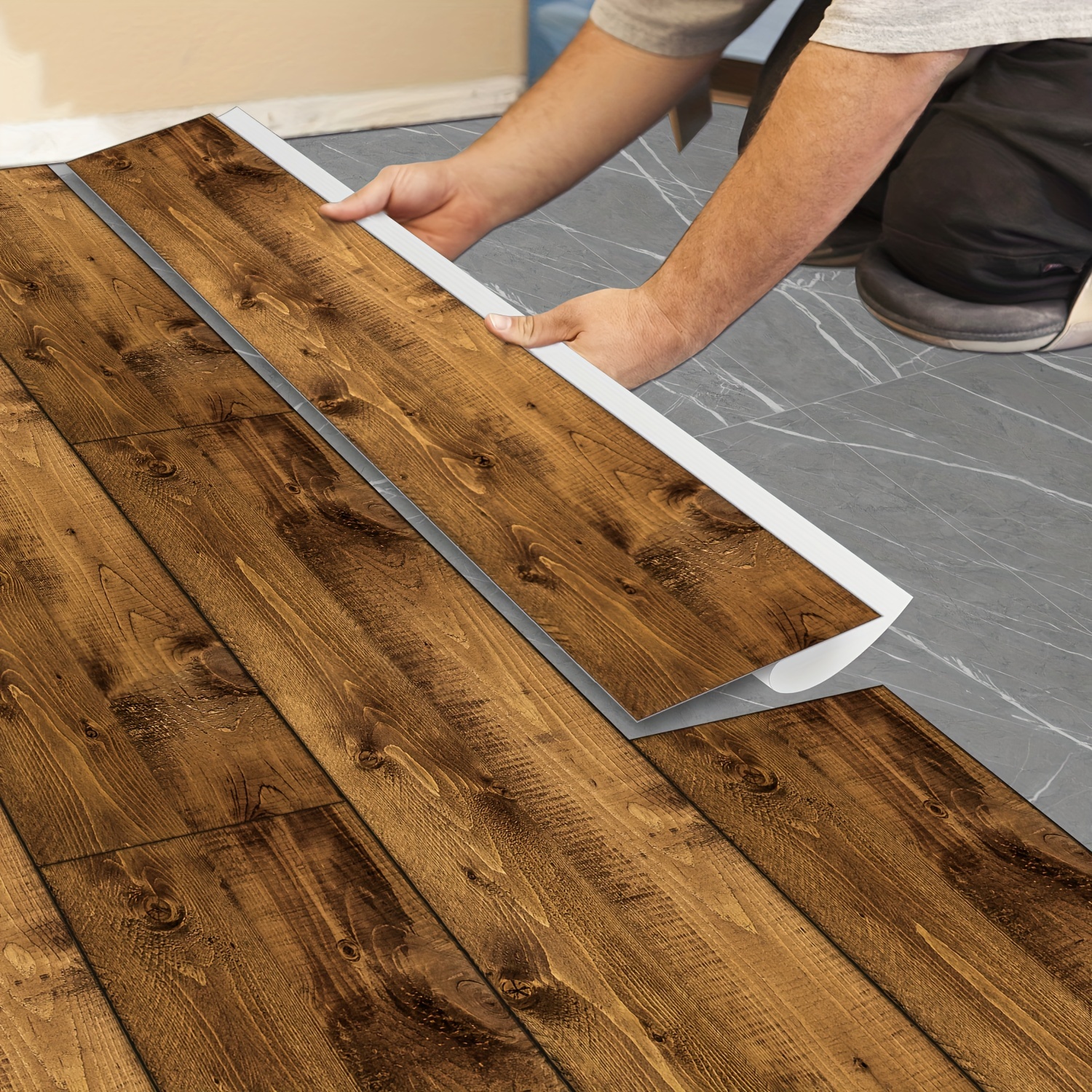 Borde de PVC para piso/alfombra (acabado de grano de madera), tira de  transición de piso, madera a vinilo, madera a azulejo, madera a alfombra