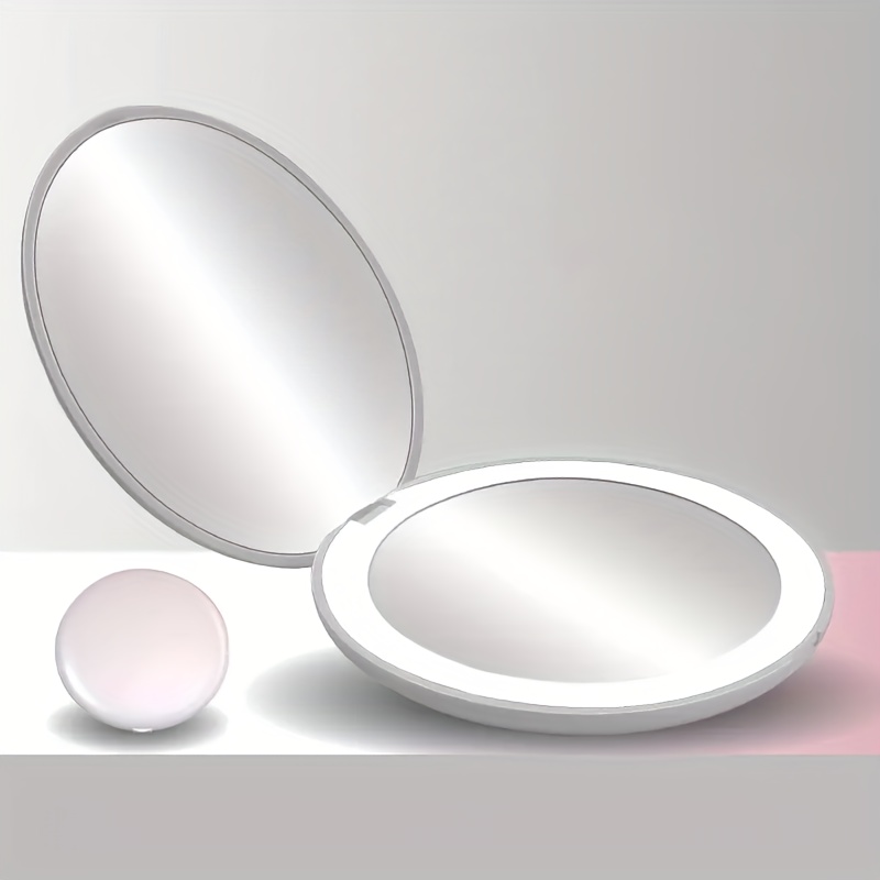 20x14mm Usb Led specchi per il trucco con luci rosa portatile pieghevole  Smart Travel specchio da tavolo per il viso specchio cosmetico per il trucco  nuovo - AliExpress