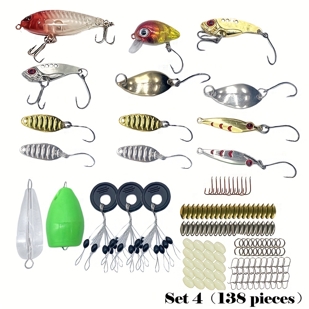 Fishing Lures Kit Fishing Equipment Including Spoon Lures - Temu