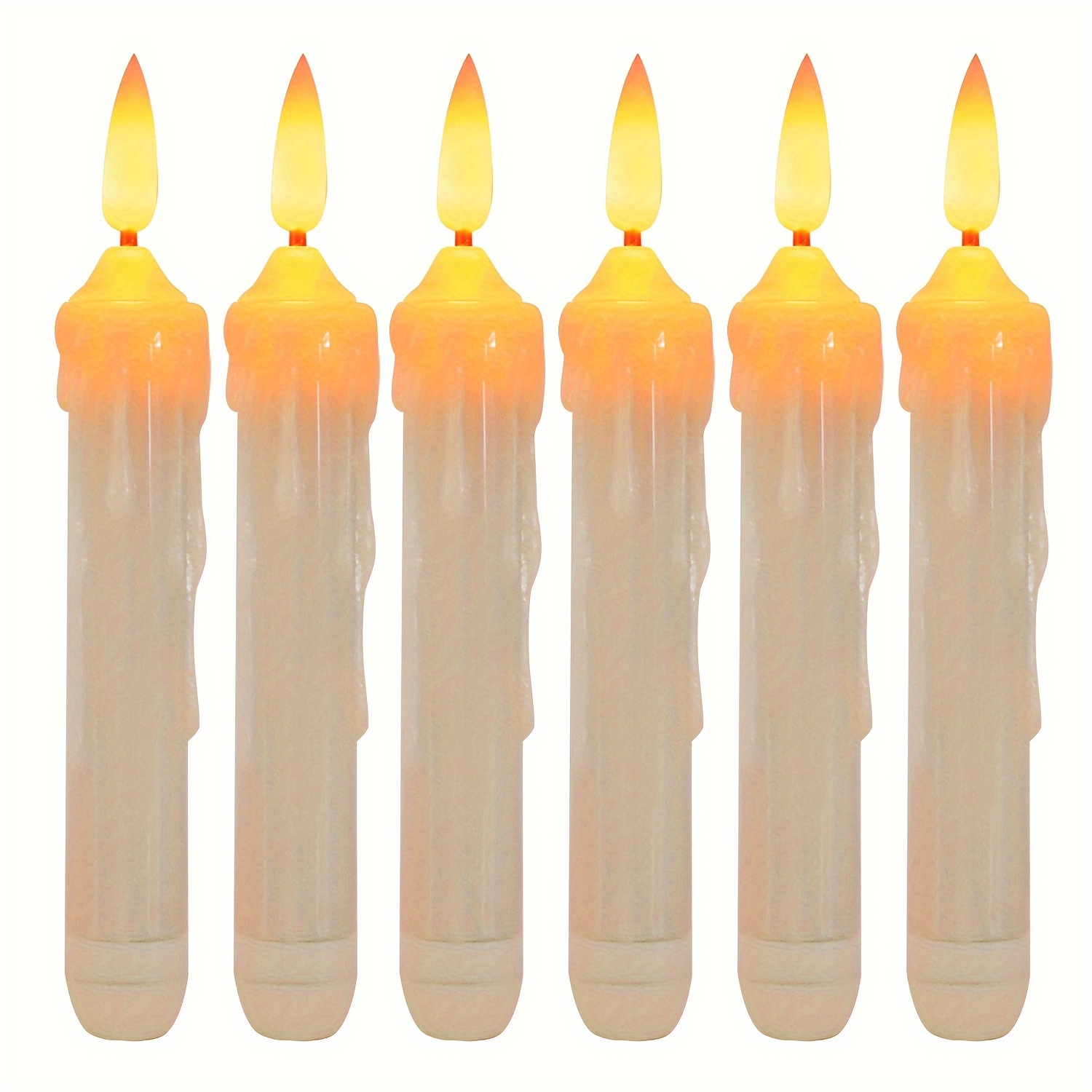 6pcs Bullet Long Pole Candles Lights Wedding Season Birthday Party  Decoration Led Electronic Christmas Atmosphere Long Strip Candle Lights  Battery Not Included - Tools & Home Improvement - Temu