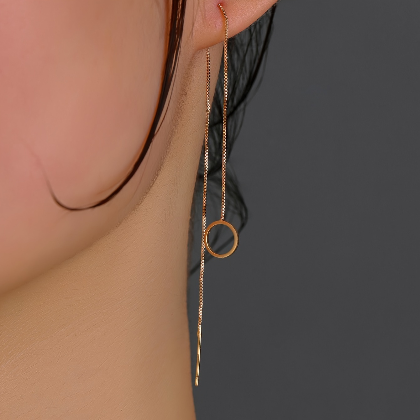 

Simple Earrings, Simple Copper Ear Jewelry, Elegant Monochrome Long Tassel Ear Accessories For Women