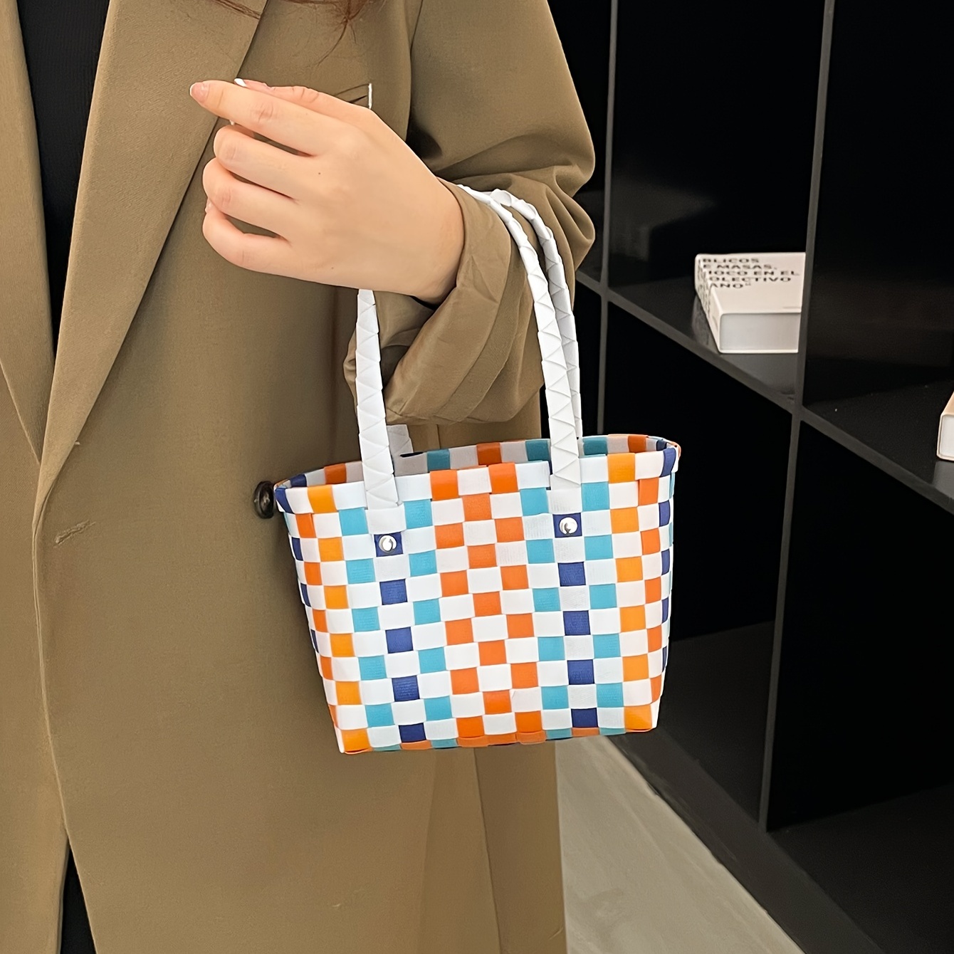 Checkered Handbag - Temu