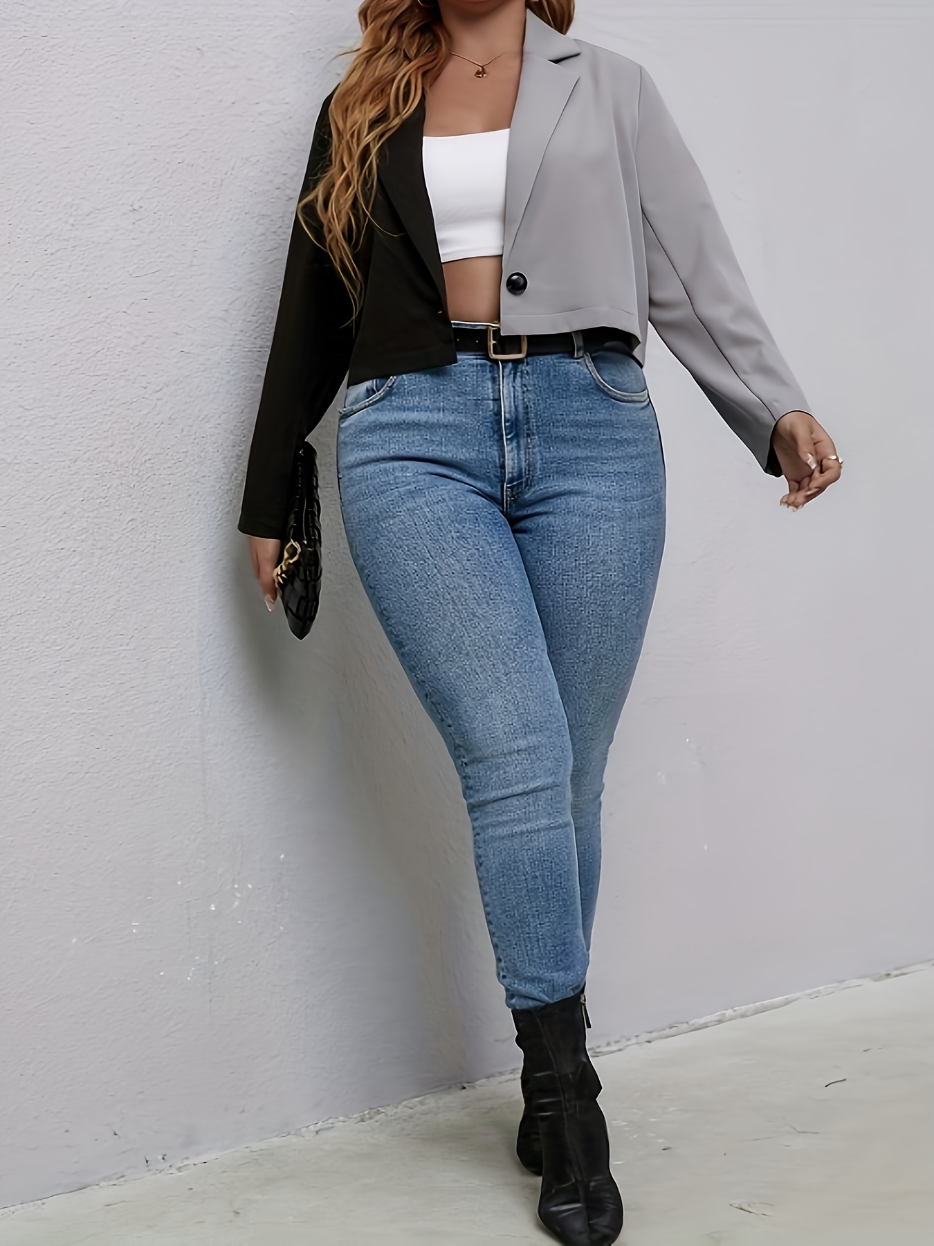 Veste Femme En Simili Daim - Coupe Cropped, Col Revers, Fermeture éclair - Style Bomber Pilote - Printemps/automne - Multiple Couleurs Et Tailles (S,M,L) - 2