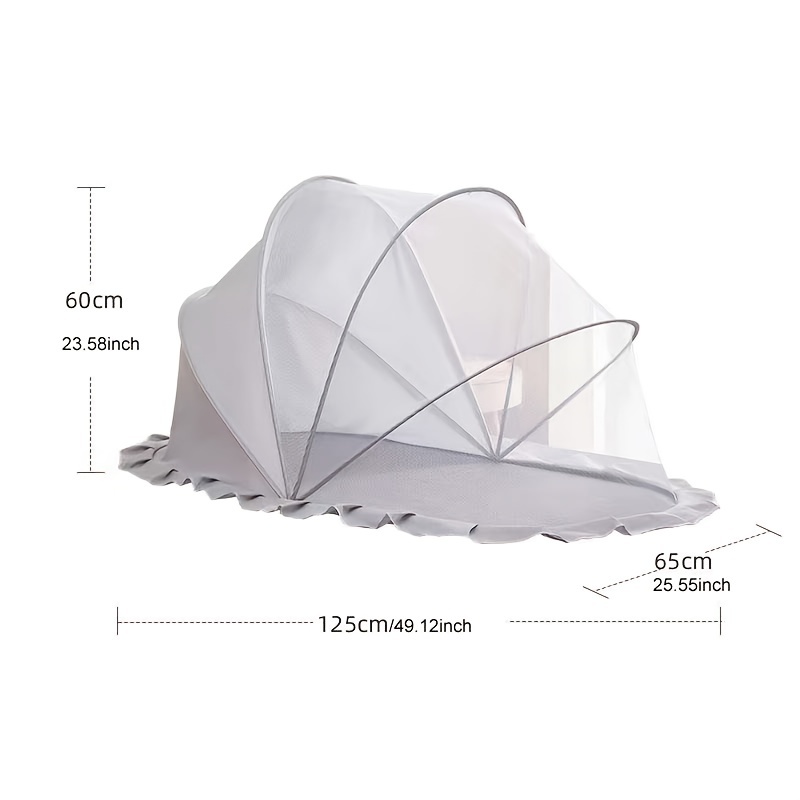 Portable Baby Mosquito Net with Light, Foldable & Windproof
