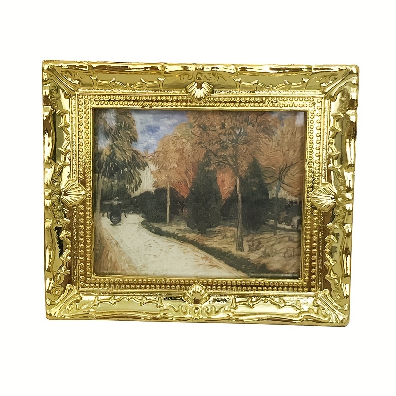 1:12 Mini Dollhouse Decoration Accessories - Famous Painting Picture Frame  Miniature Simulation Oil Painting Toy Ornaments