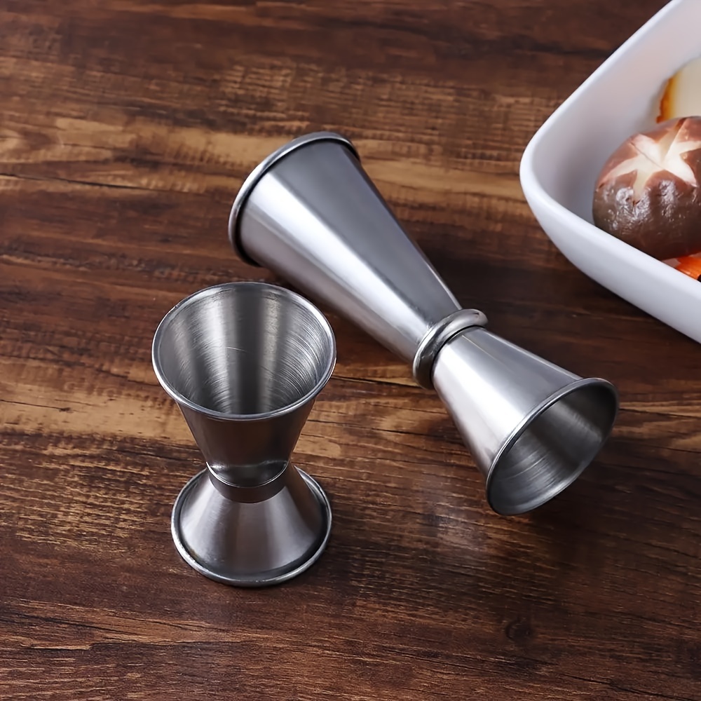 Curled Stainless Steel Double Ended Measuring Glass Cocktail