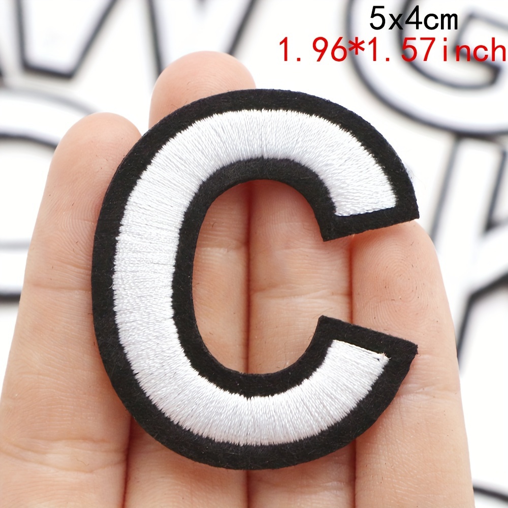 2red Old English Handmade Letter A Thru Z Embroidery Applique  Patchs/alphabet Patches/sew or Iron on Patches/logo Name Initial/t-shirt 