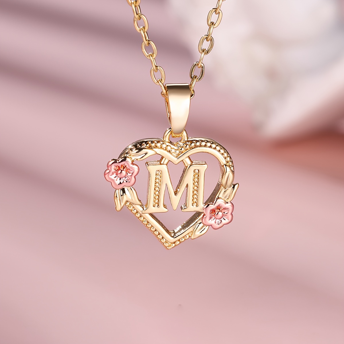 A-Z Initial Letter with Tiny Cute Heart Necklace by OcelotGifts • Personalized Necklace • Mother Gift • Girlfriend Gift • store Gold Necklace