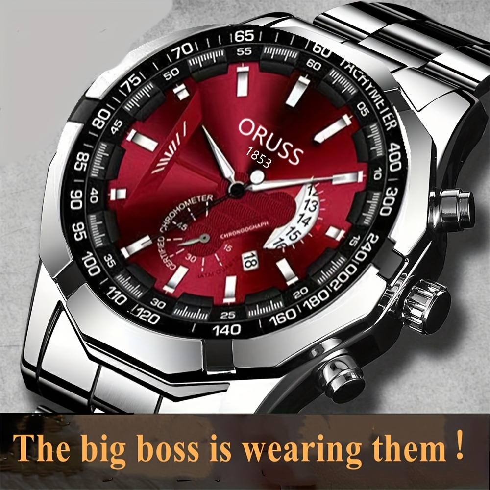 

Authentic New Men's Watch Men's Fashion Business Luminous Men's Watch Calendar Trend Large Dial