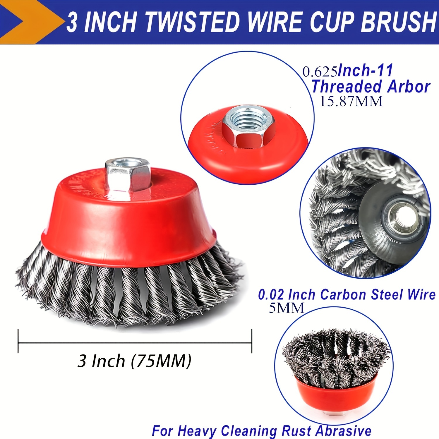 3 Twisted Wire Cup Brush